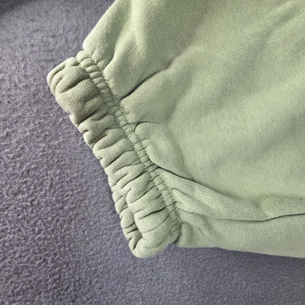 Nike Mens Sage Green Fleece Joggers Embroidered Swoosh Sweatpants Small